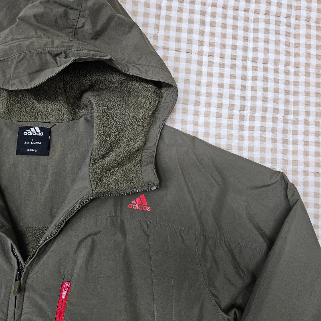 아디다스 기모 후드집업 바람막이 자켓 남자100~105 상품이미지3