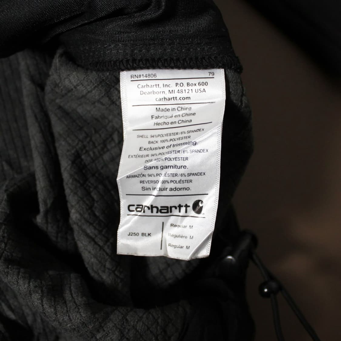 Carhartt 칼하트 J250 블랙 소프트쉘 자켓 상품이미지4