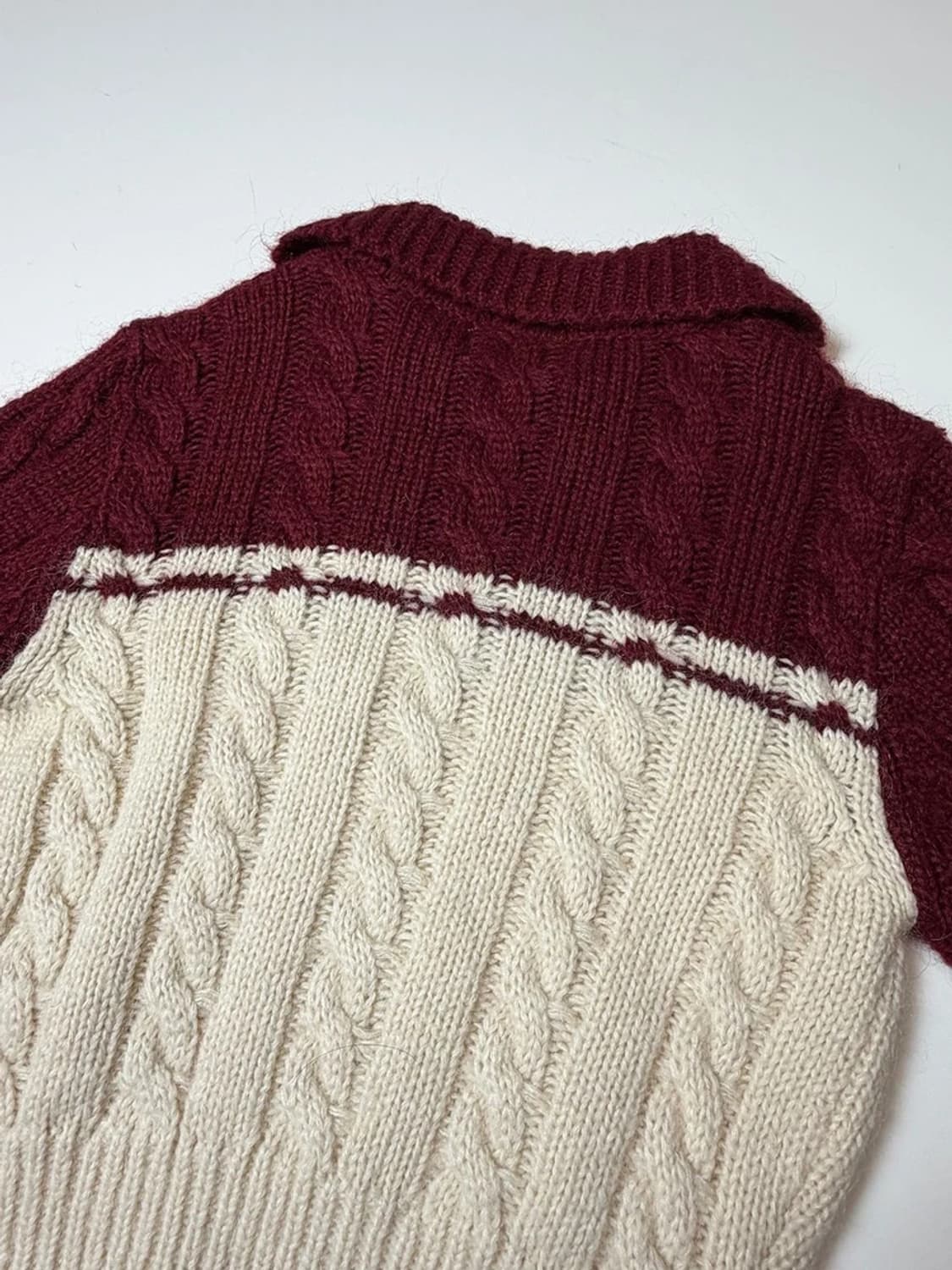 래비티스포츠 크롭 RB 케이블 니트 가디건 PN9369 상품이미지5