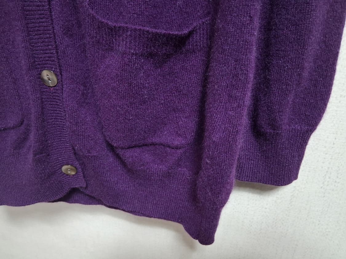 TAKASHI MAYA 캐시미어니트가디건 와이가디건 진보라 여성 55 표 상품이미지5