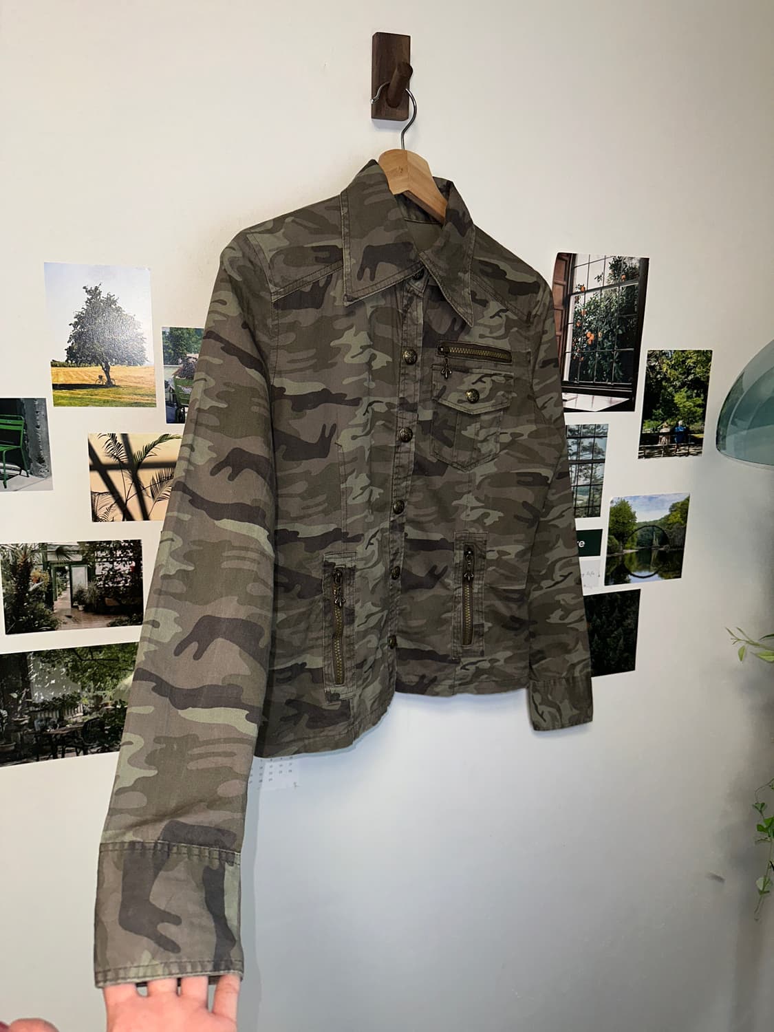 Khaki brown camouflage shirt 상품이미지5