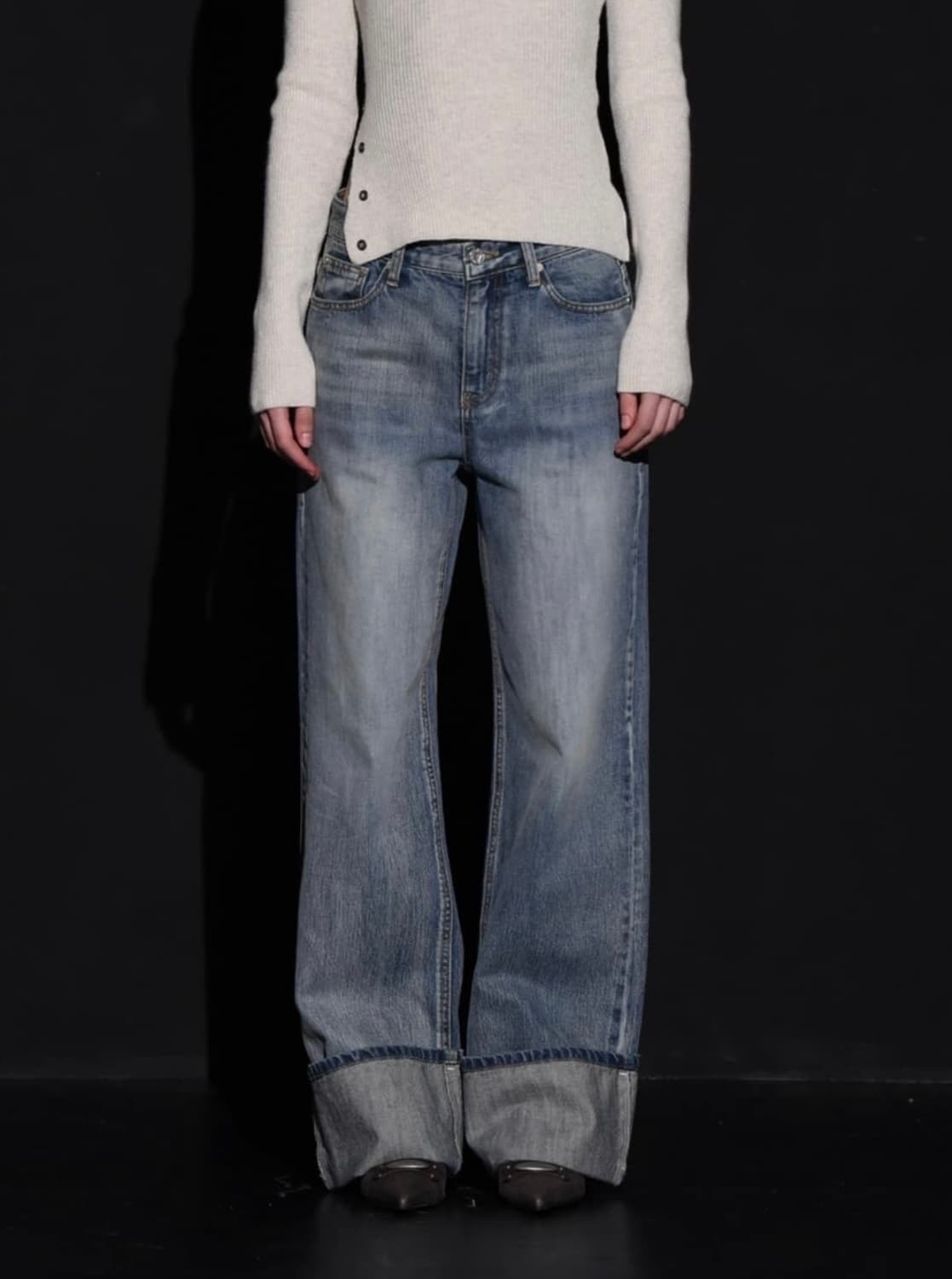 보헤미안서울 롤업데님팬츠 M 상품이미지1