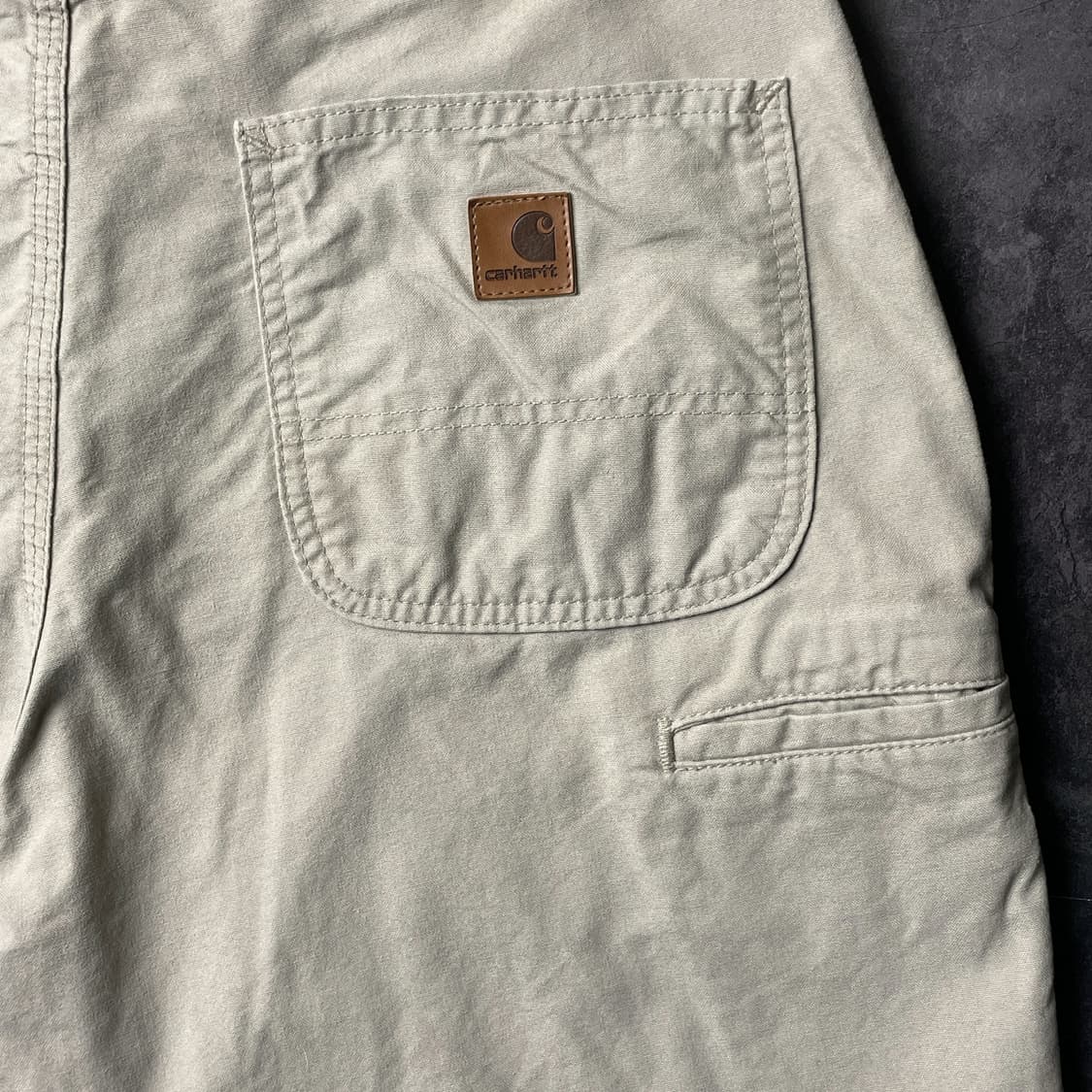 CARHARTT 칼하트B144 베이지 카펜터 워크 하프팬츠 A01164 상품이미지8