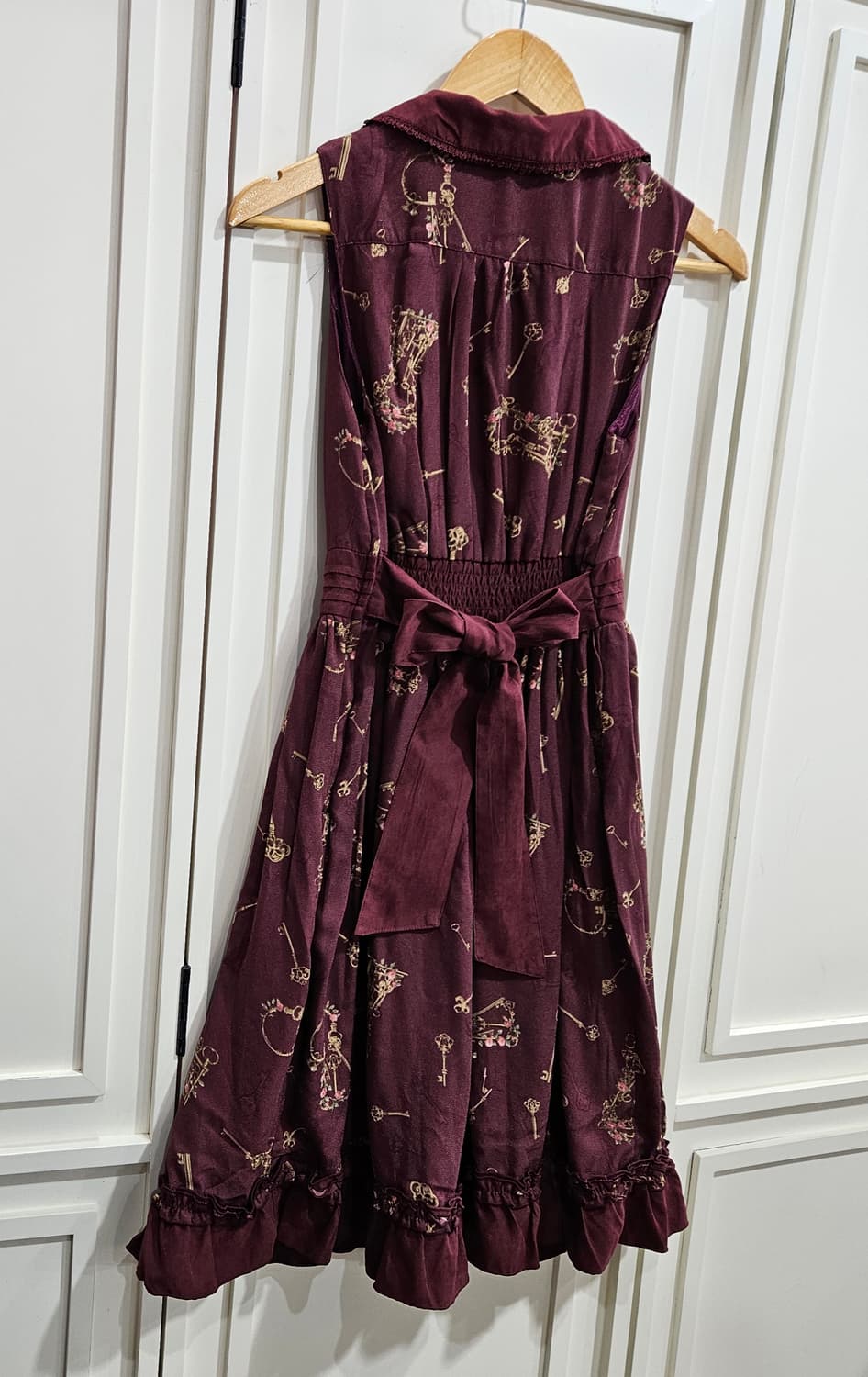 axes femme 버건디 키 프린트 원피스 상품이미지6