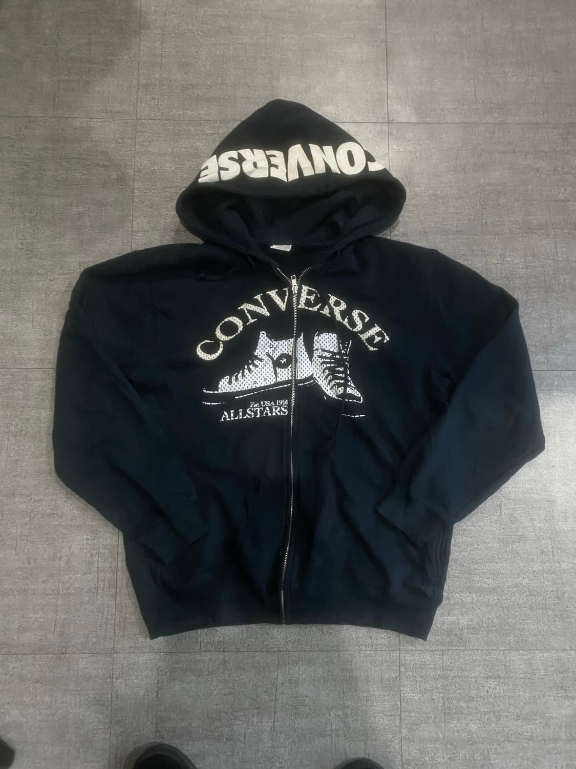 Converse 컨버스 올드스쿨아메카지스트릿 후드집업 블랙 상품이미지1