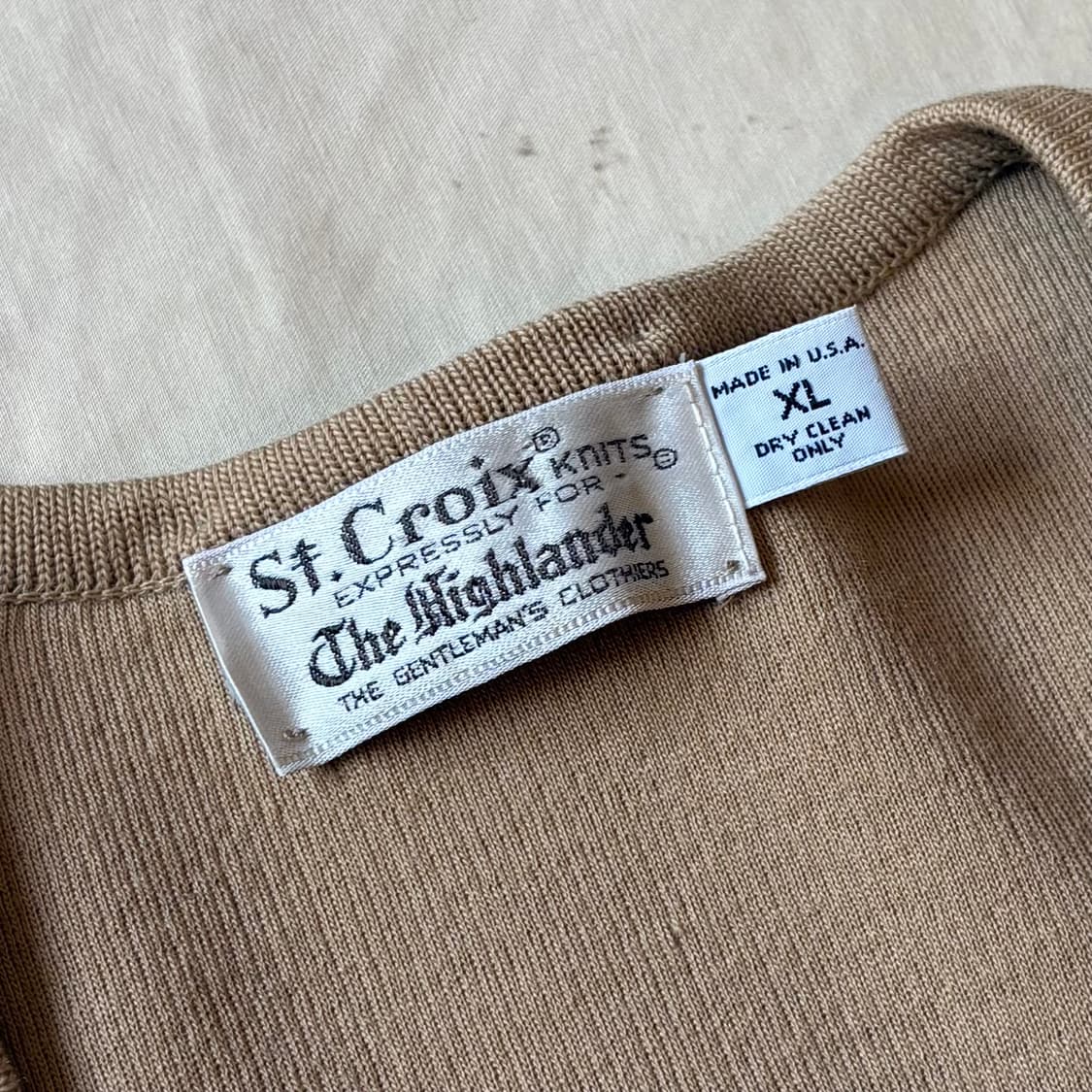 [XL] 90s USA St.Croix 홀가먼트 울 브이넥 니트 상품이미지3