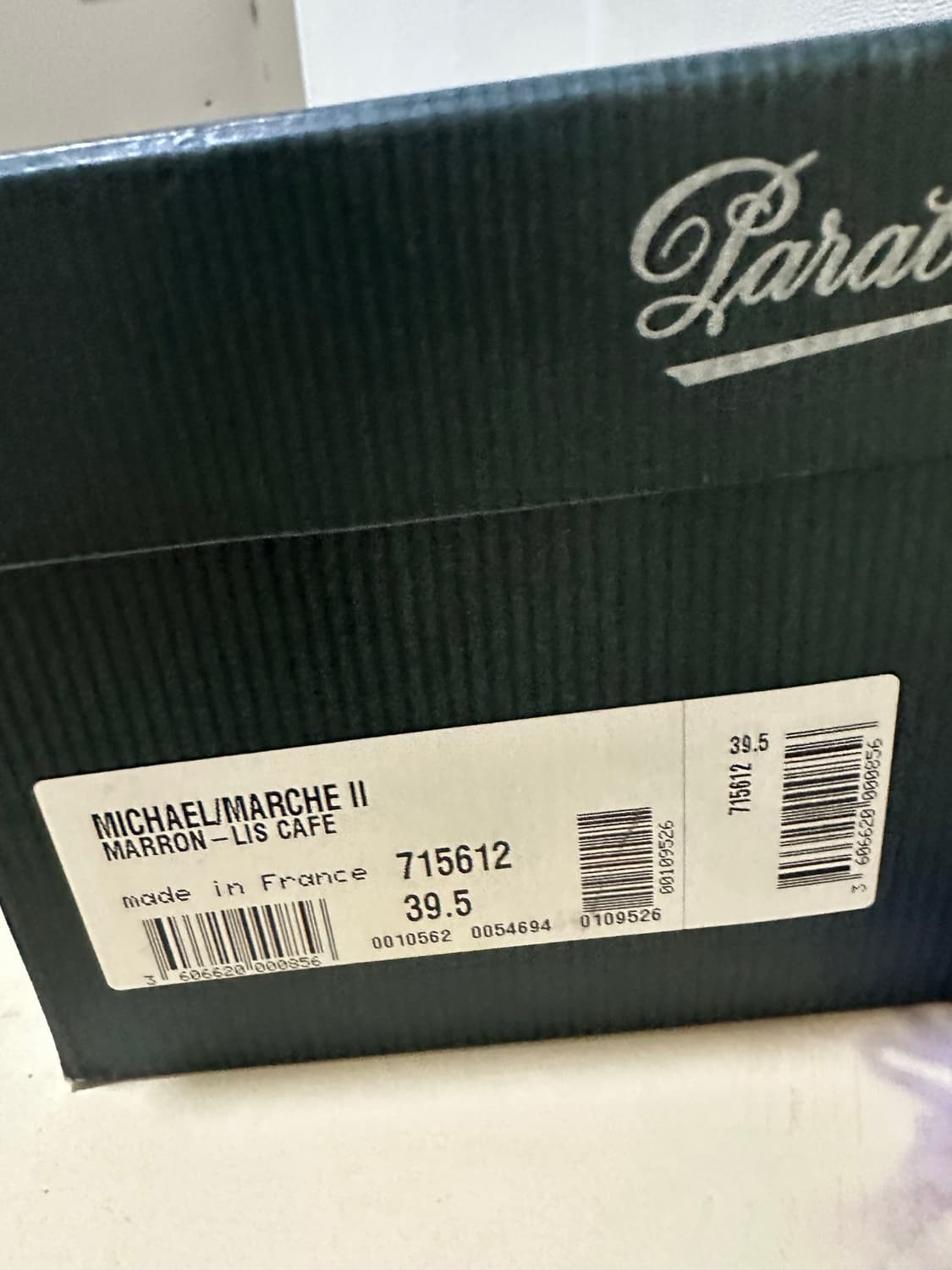 39.5) 파라부트 미카엘 브라운 카페 팝니다 상품이미지9