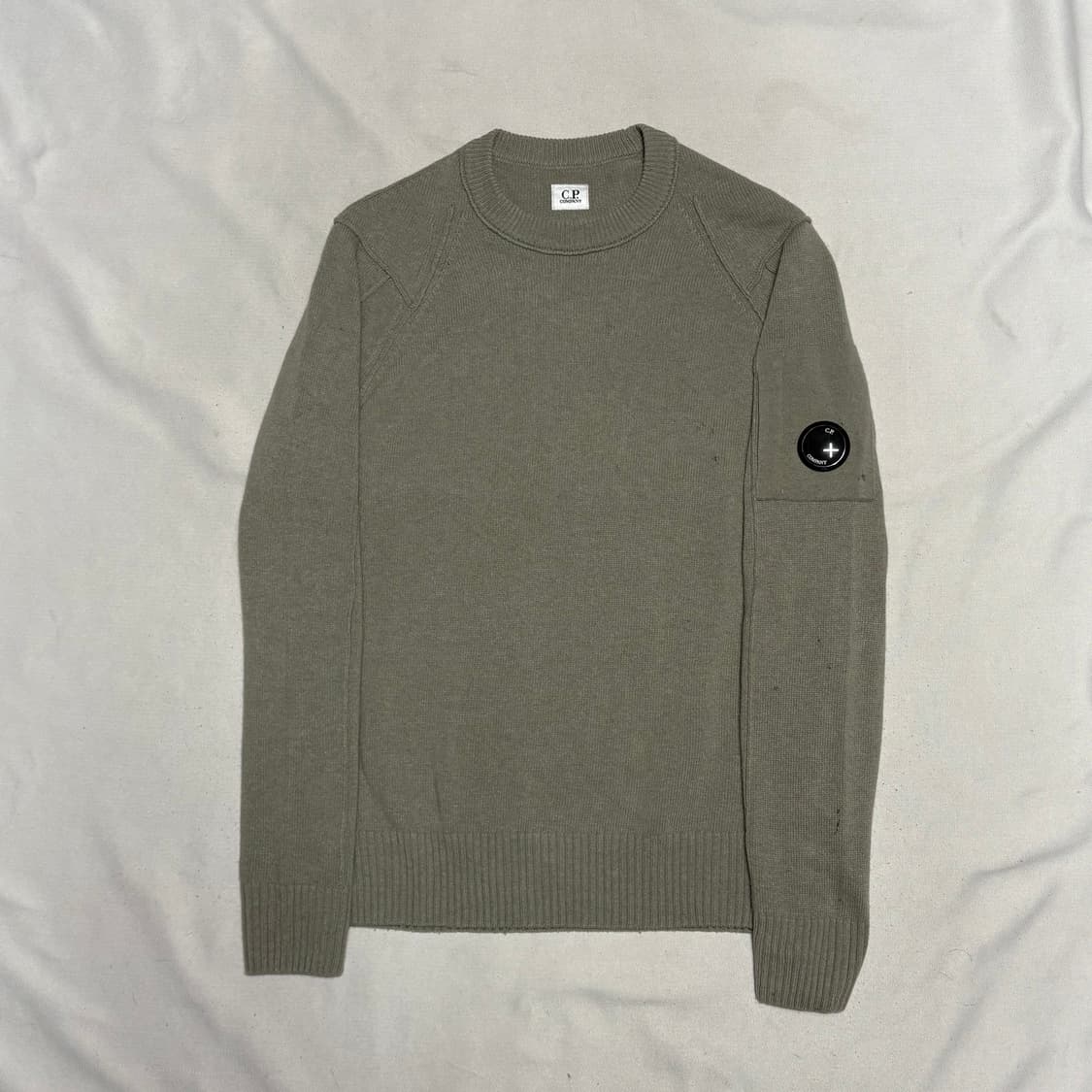 100 C.P. 컴퍼니 화이트 멜란지 울 크루넥 니트 상품이미지2