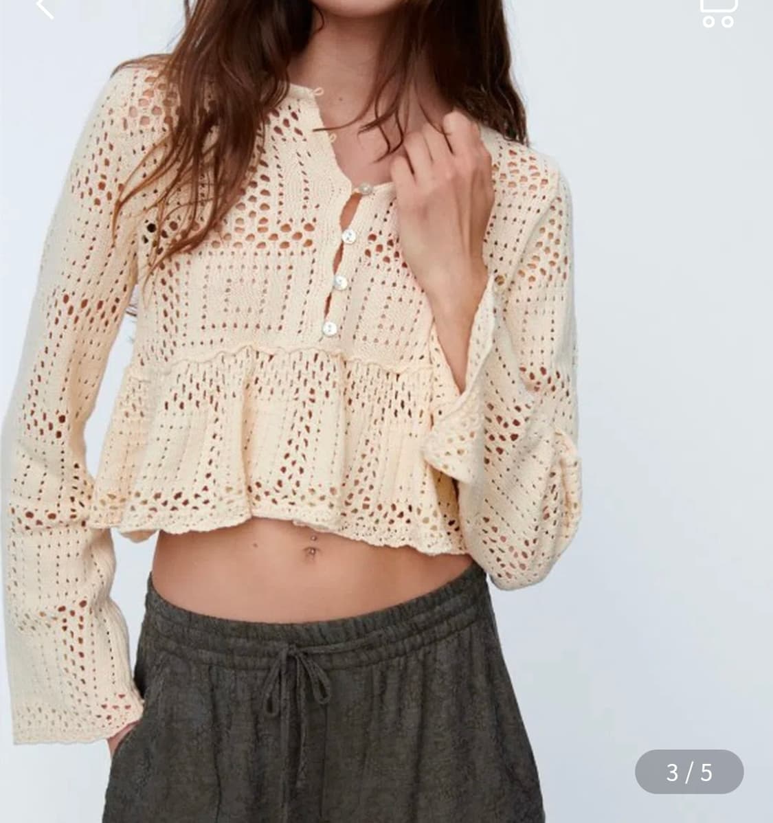 자라(ZARA) 크로셰 니트탑
M size
 상품이미지1