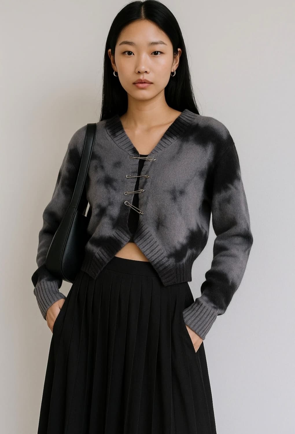 새상품 타이다이 크롭 니트 상품이미지3