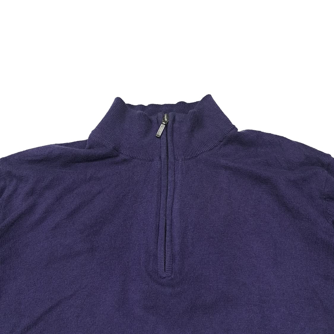 CL034 엘엘빈 코튼 캐시미어 딥퍼플 하프집업 니트 상품이미지2