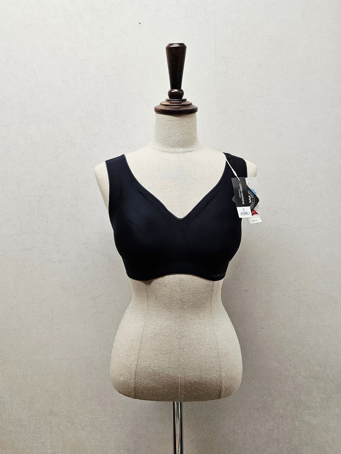 (택달린새상품)코데즈컴바인 BB브라 심리스 브라탑 L 블랙 볼륨패드 상품이미지1