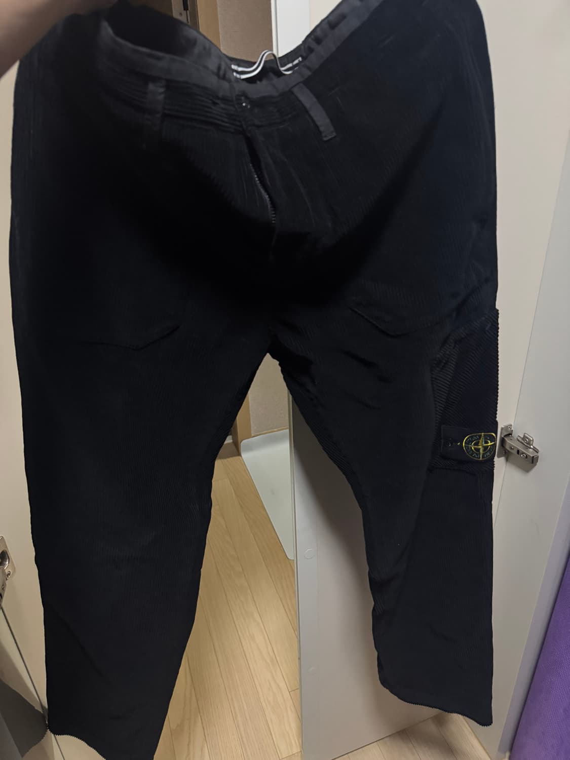 스톤아일랜드 코듀로이팬츠 블랙 상품이미지1