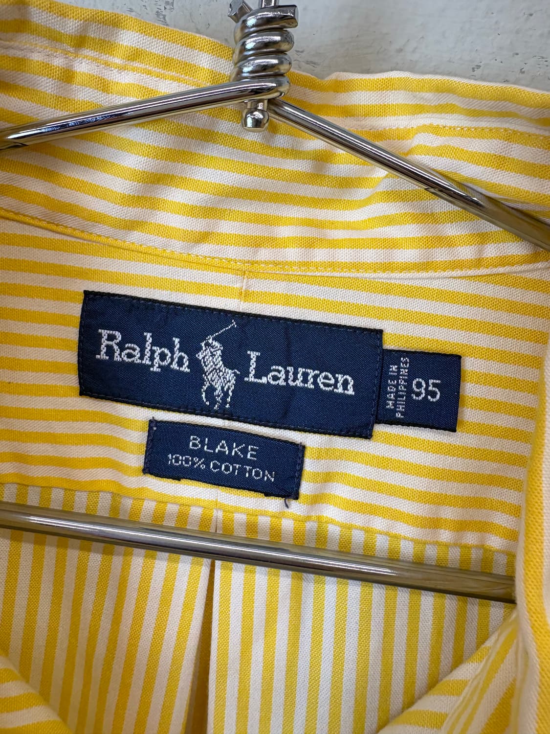 폴로랄프로렌 빈티지 옐로우 스트라이프 반팔 셔츠 상품이미지4