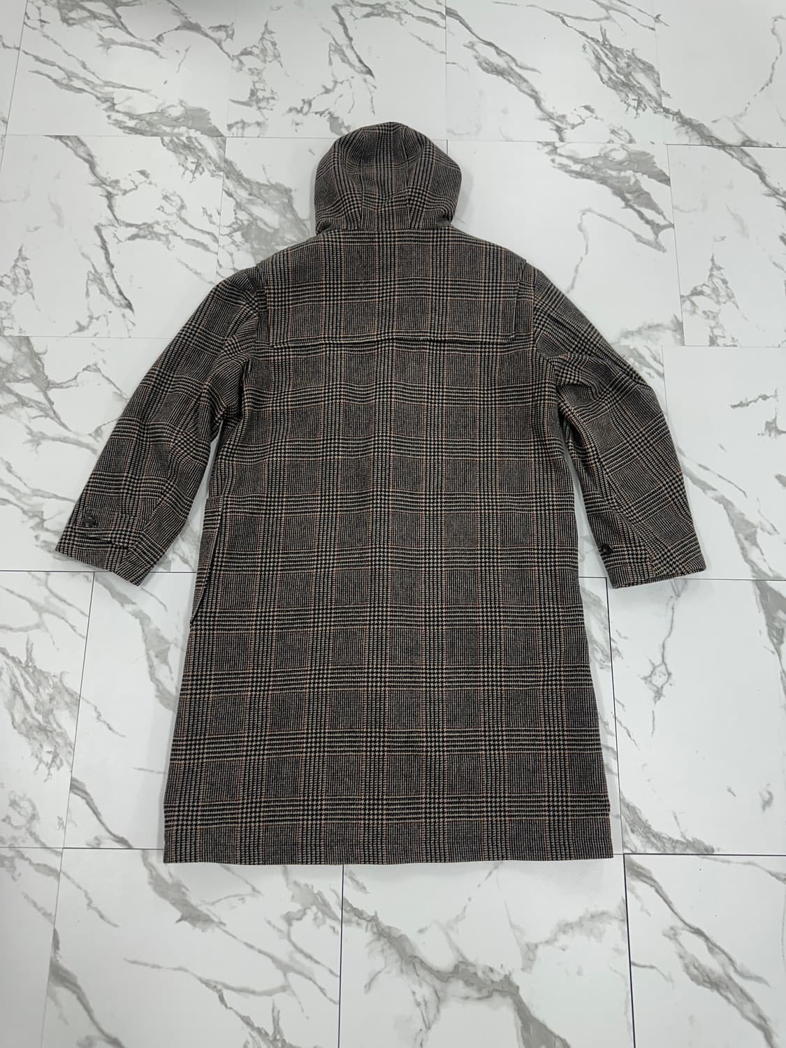 커버낫 체크 더플 코트 상품이미지2