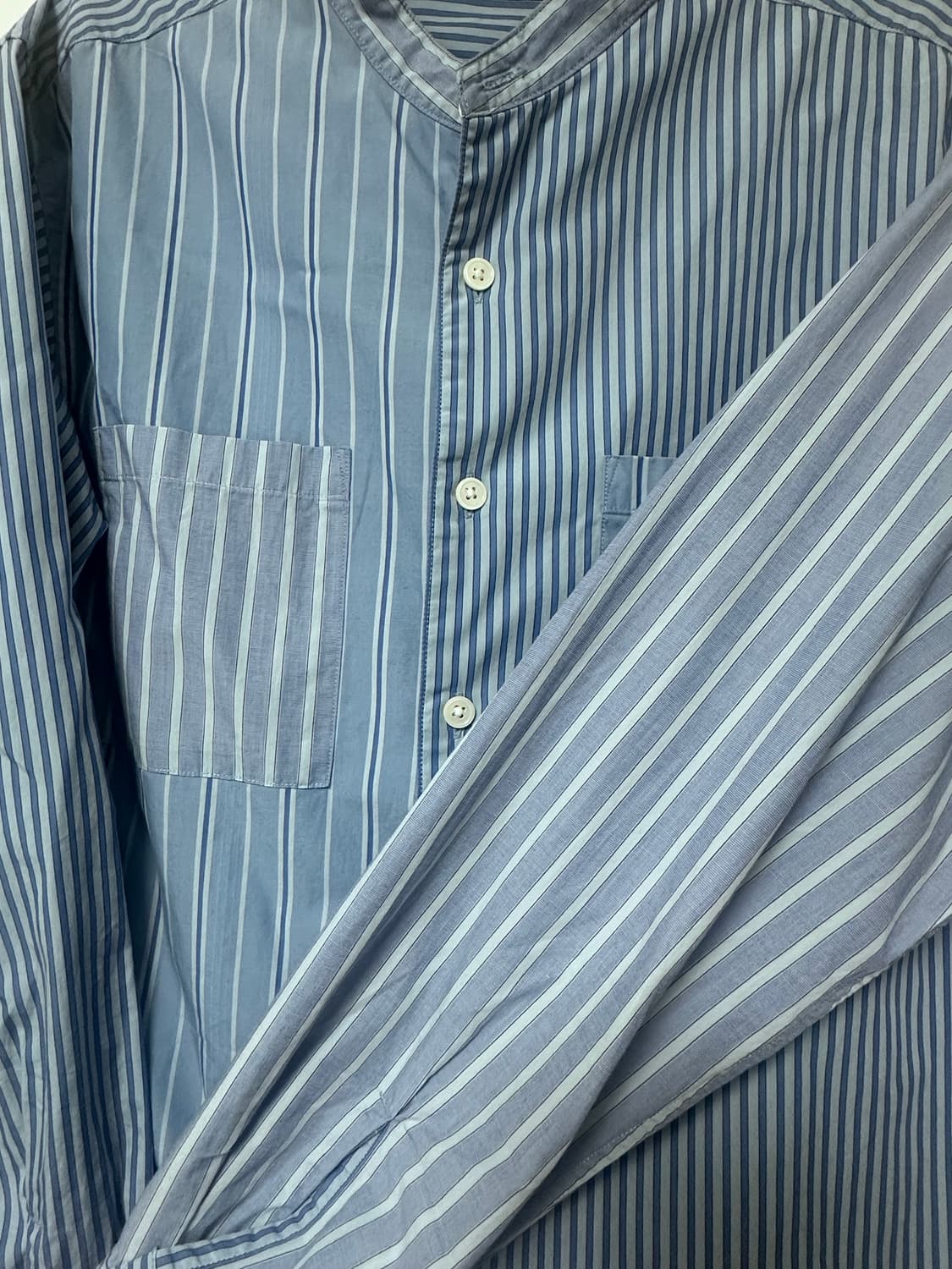 UNITED ARROWS 그린라벨 스트라이프 셔츠_S 상품이미지4