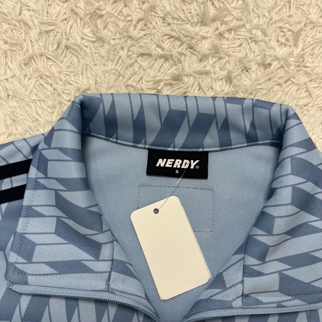 Nerdy sky blue pattern jersey 상품이미지6