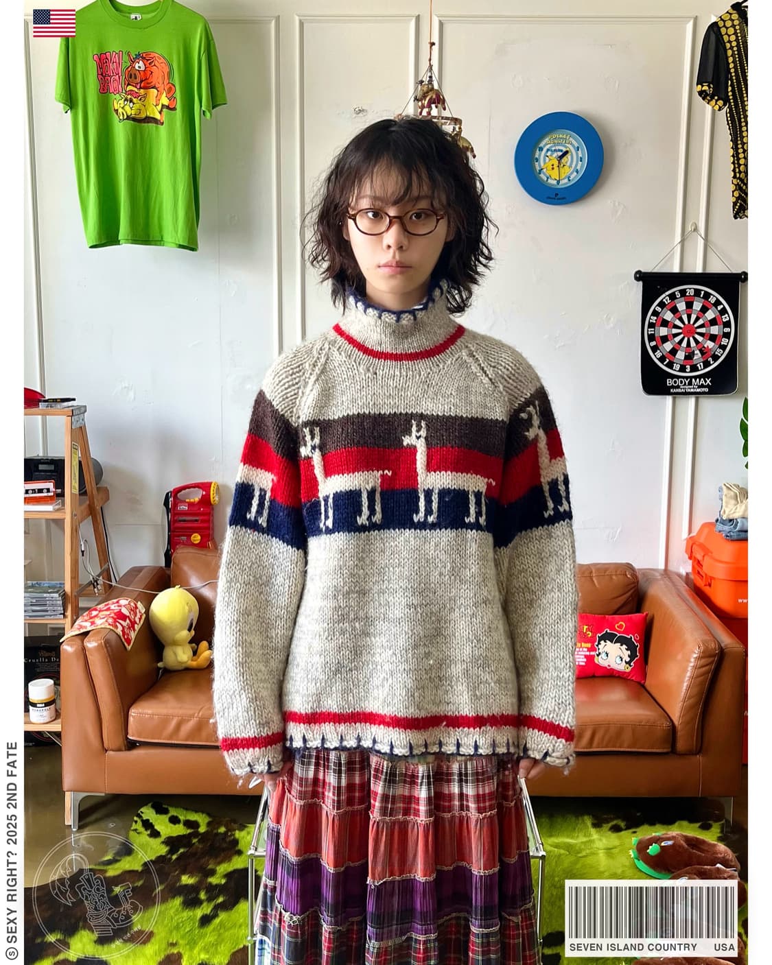 1980s SEVEN ISLAND Old Heavy Wool Knit 상품이미지1