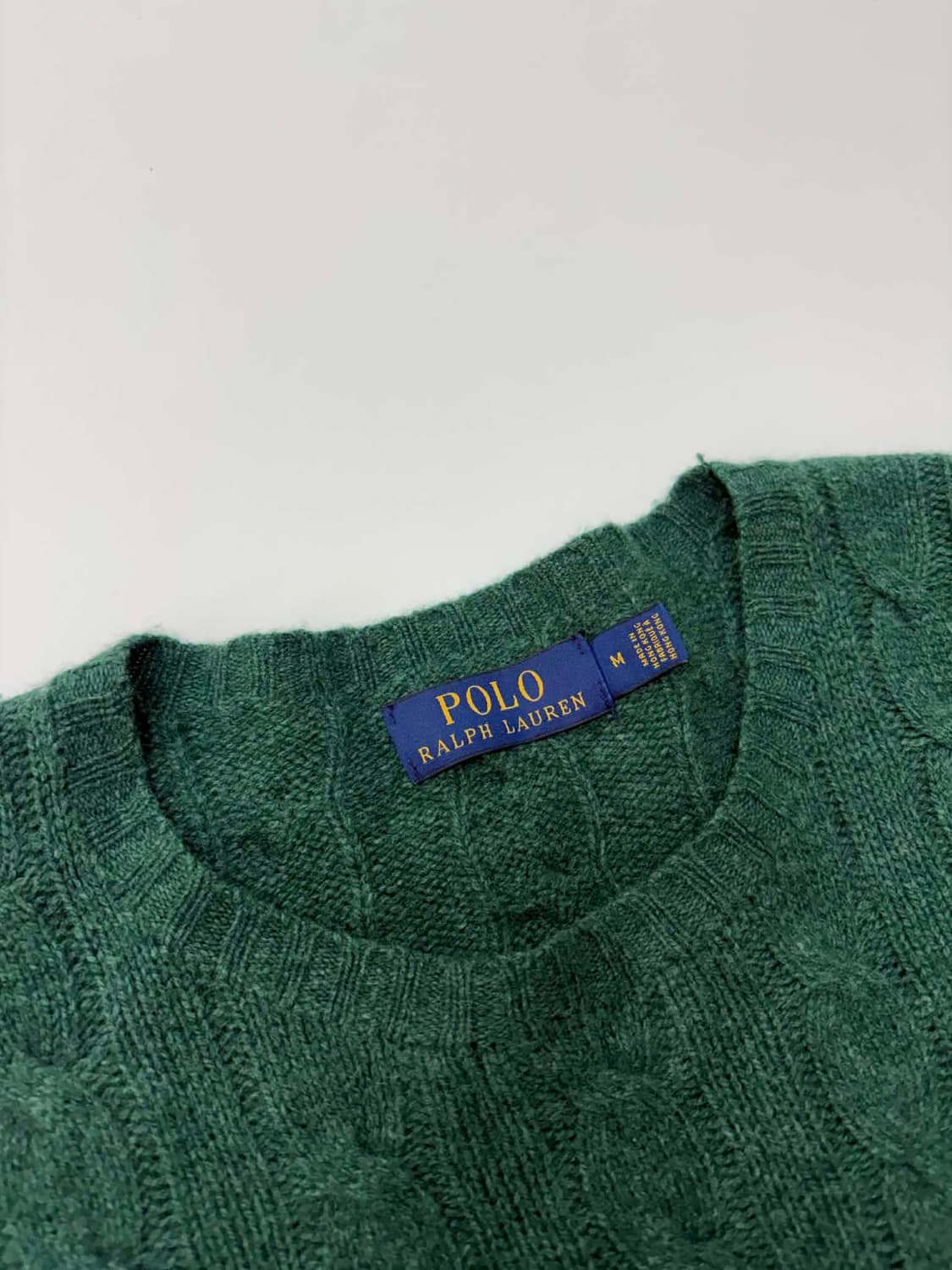 [M] 폴로 랄프로렌 울 캐시미어 케이블 니트 스웨터 상품이미지3