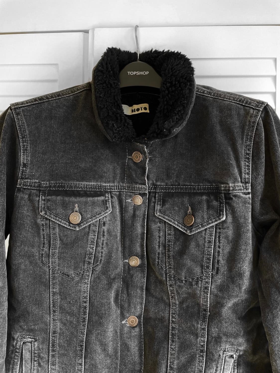 Topshop 탑샵 데님 셰르파 자켓 M  상품이미지2