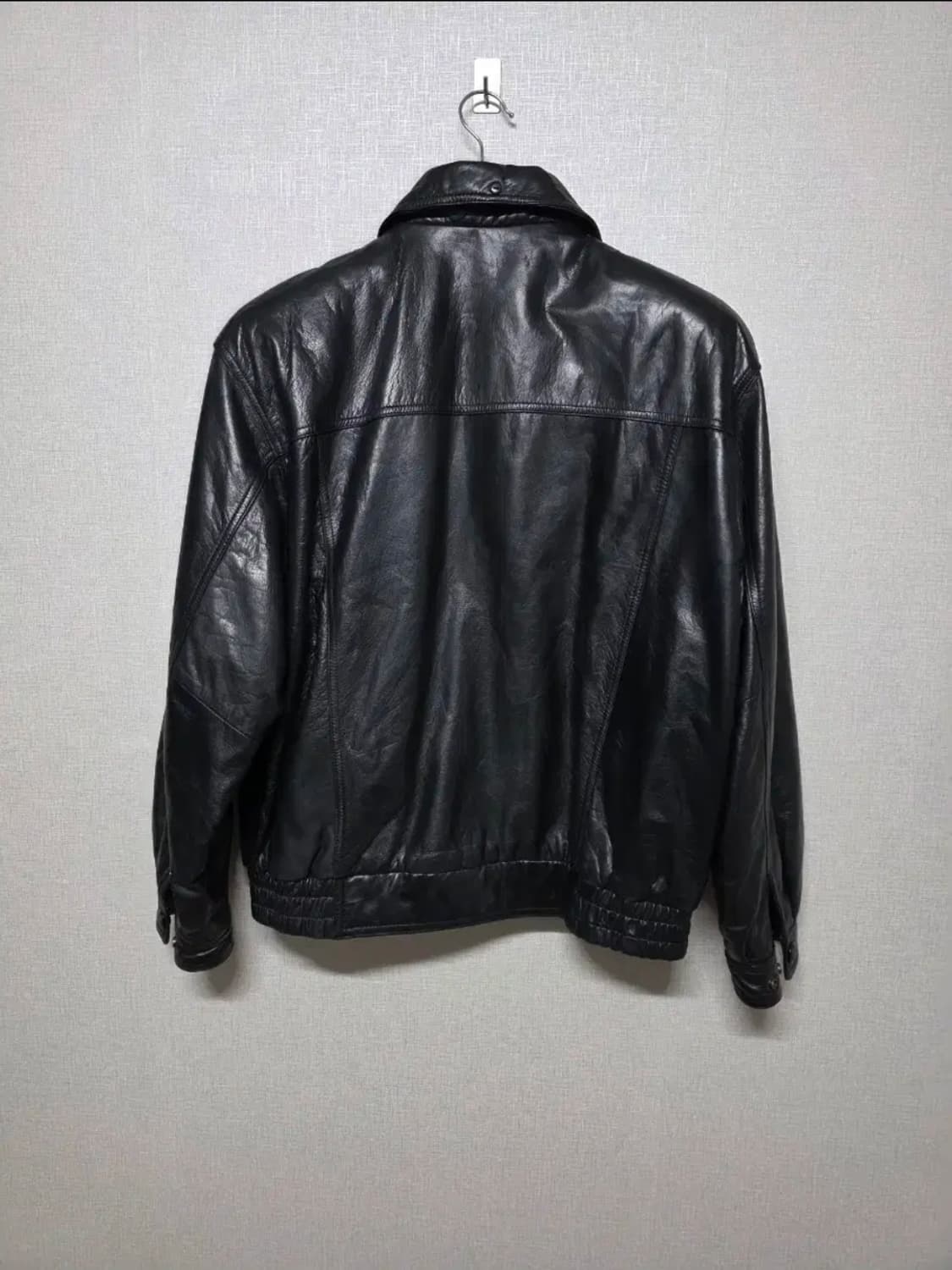 mankind 블랙 가죽 블루종 자켓 사이즈 95  상태좋아요 상품이미지3