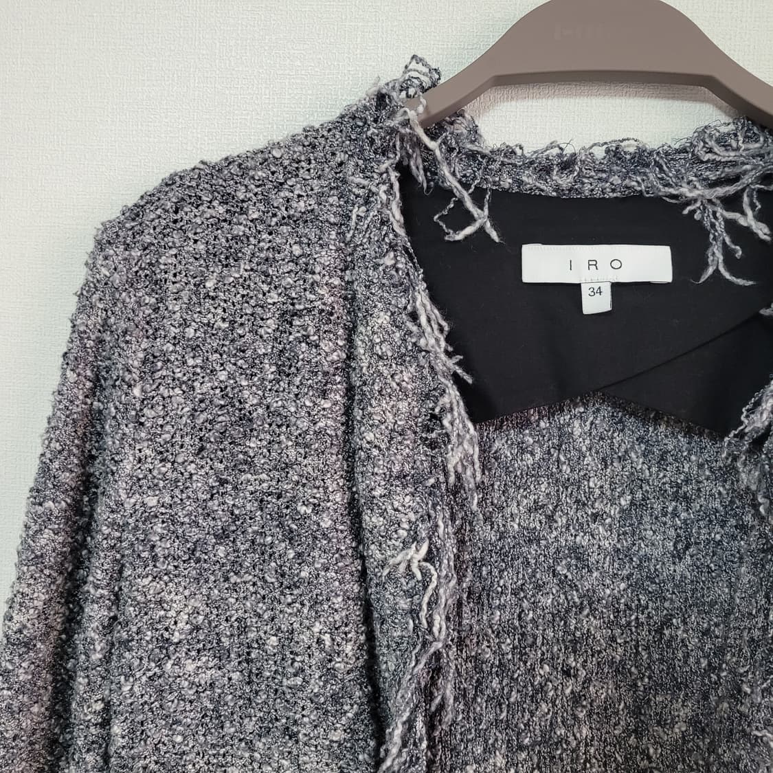 이로 IRO 트위드 가디건 오픈형 니트 자켓 (44-55/34) 상태최상 상품이미지3