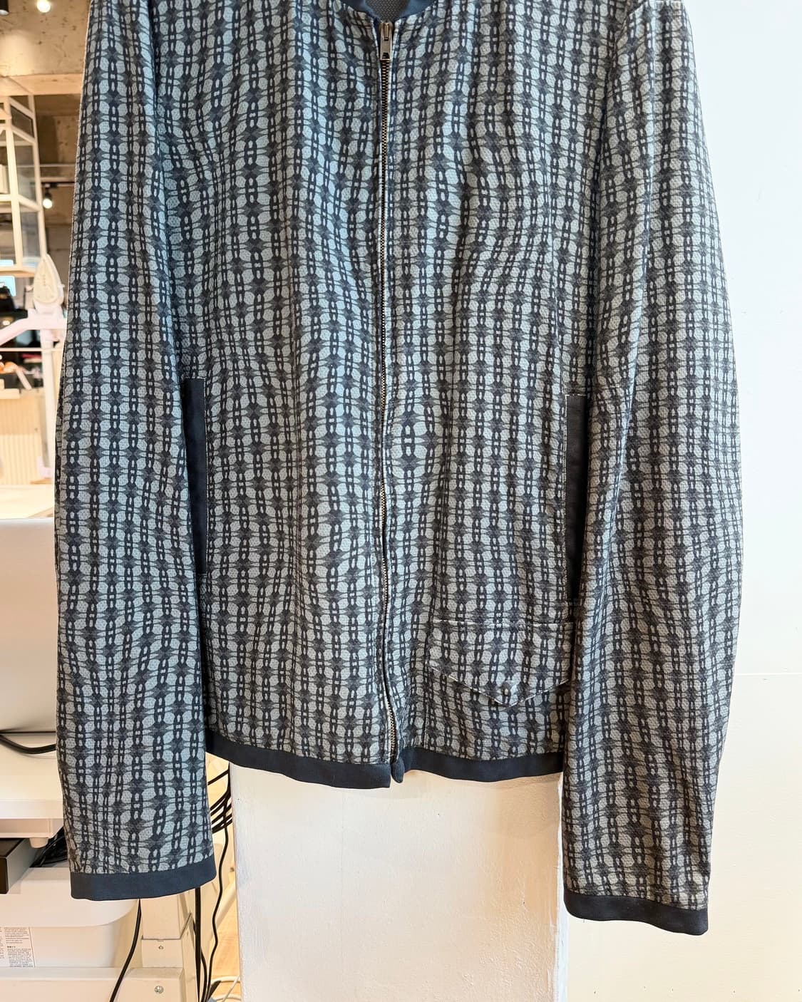 돌체앤가바나 차콜 패턴 레이온 봄버 자켓  상품이미지6