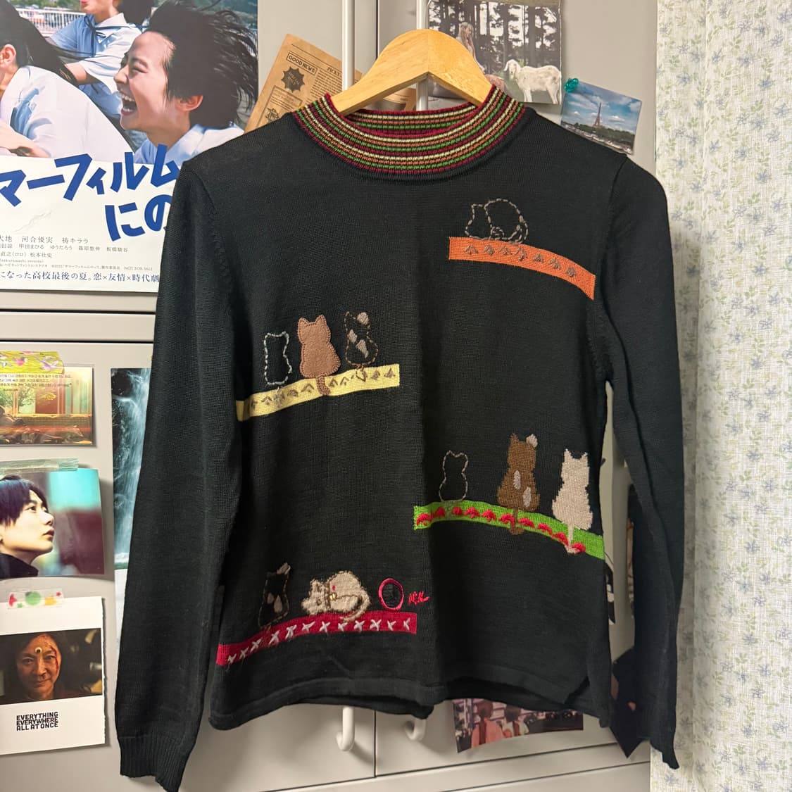 모리걸 고양이 니트 상품이미지1