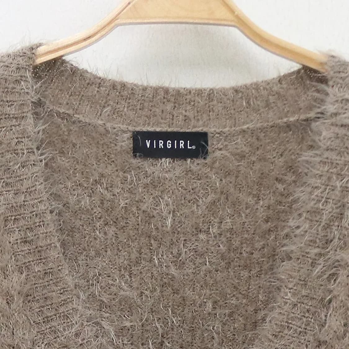 VIRGIEL 부클 브이넥 가디건 60891 상품이미지3
