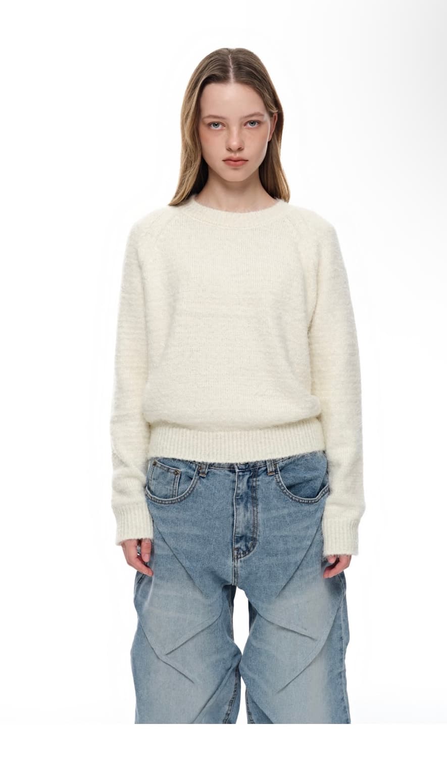 이고프리덤랩 날개사 앙고라 니트 상품이미지3