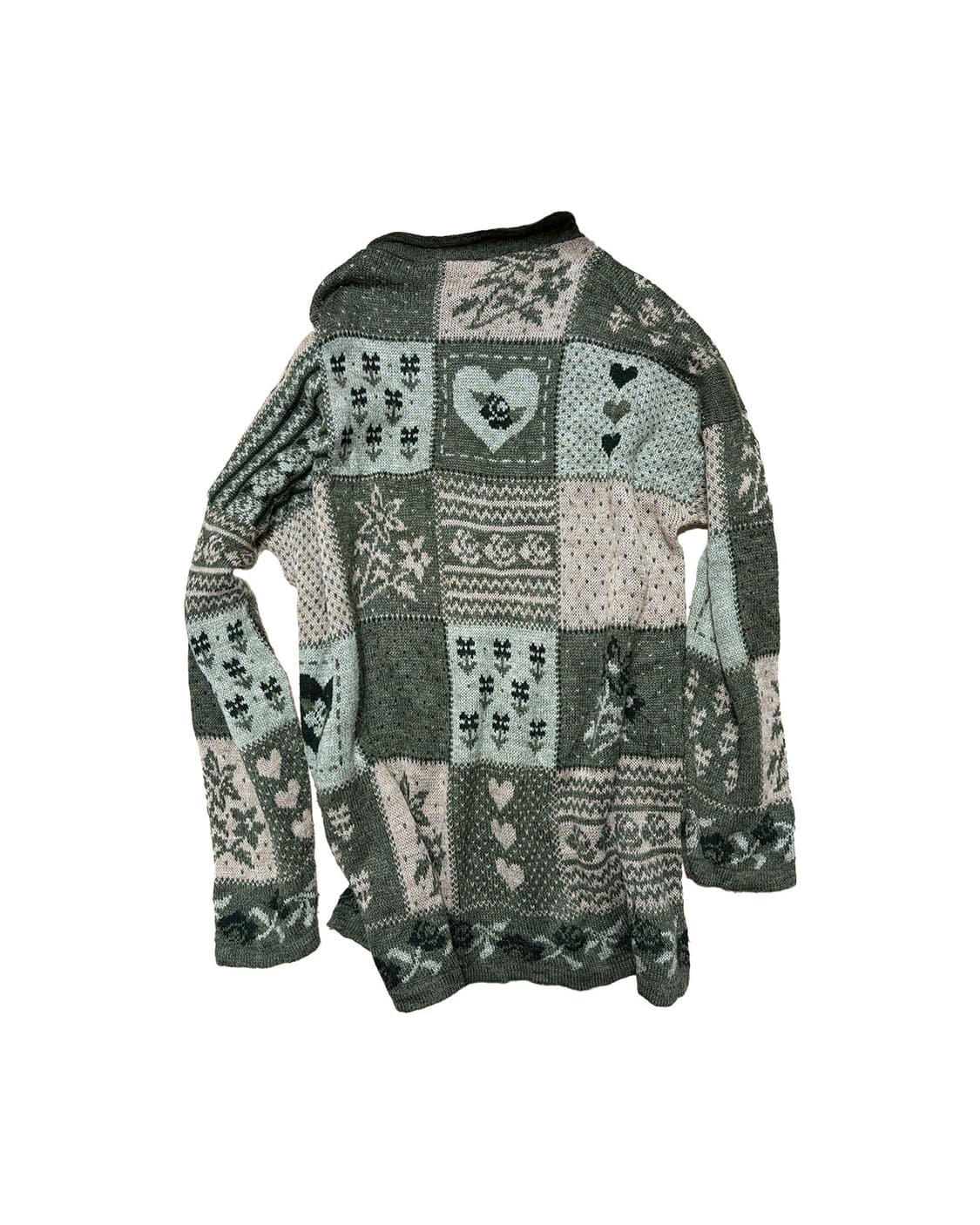 90s USA 빈티지 패치워크 스웨터 상품이미지2