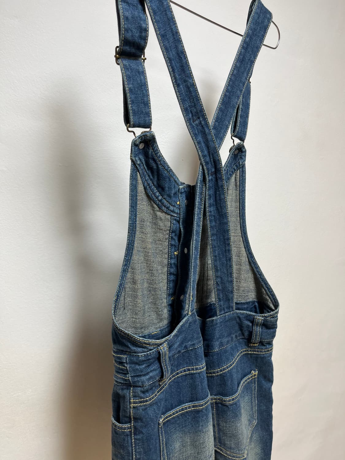 half denim overalls  상품이미지4