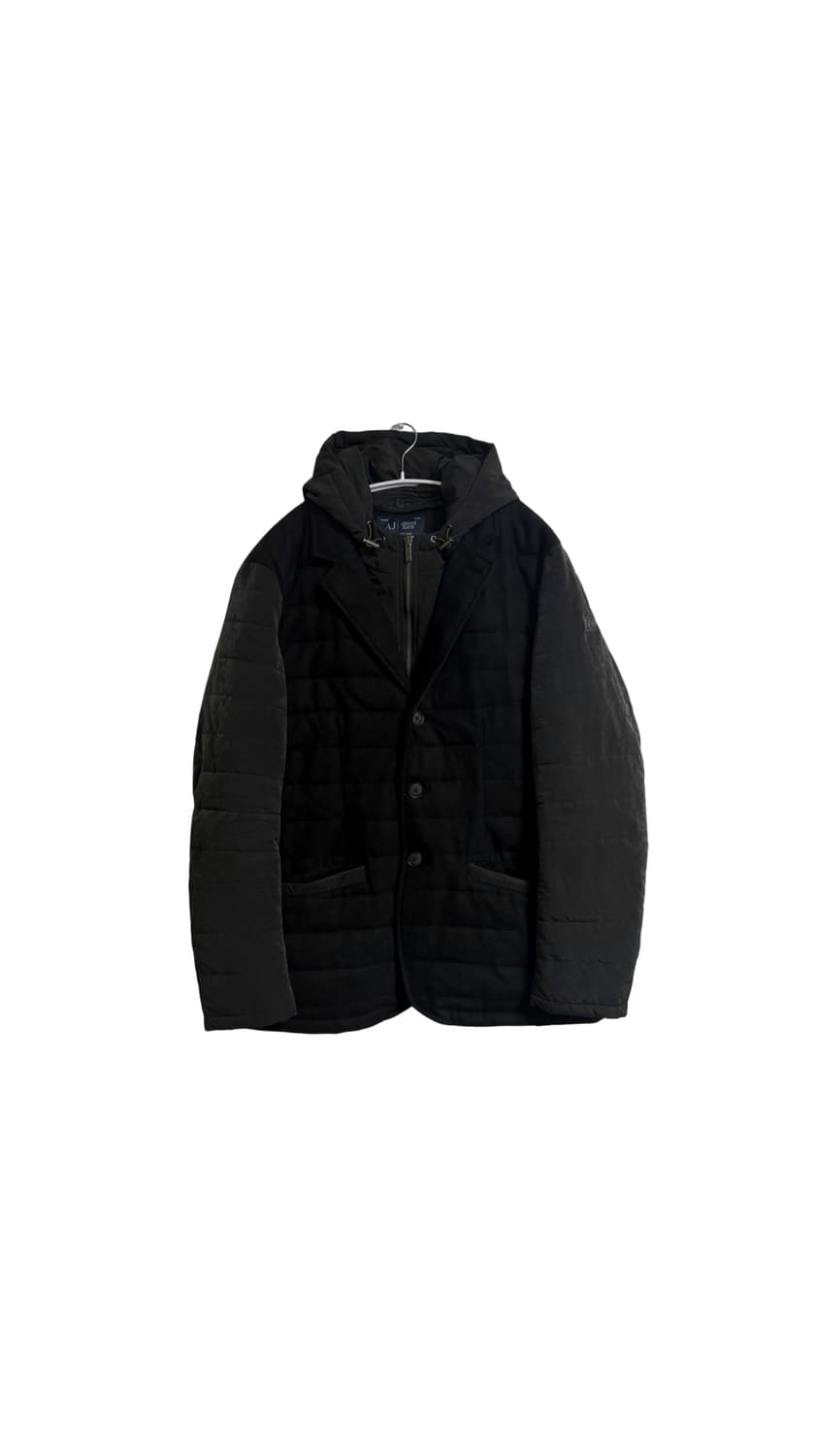 아르마니 진스 퀼팅 패딩 후드 블레이저 자켓 상품이미지1