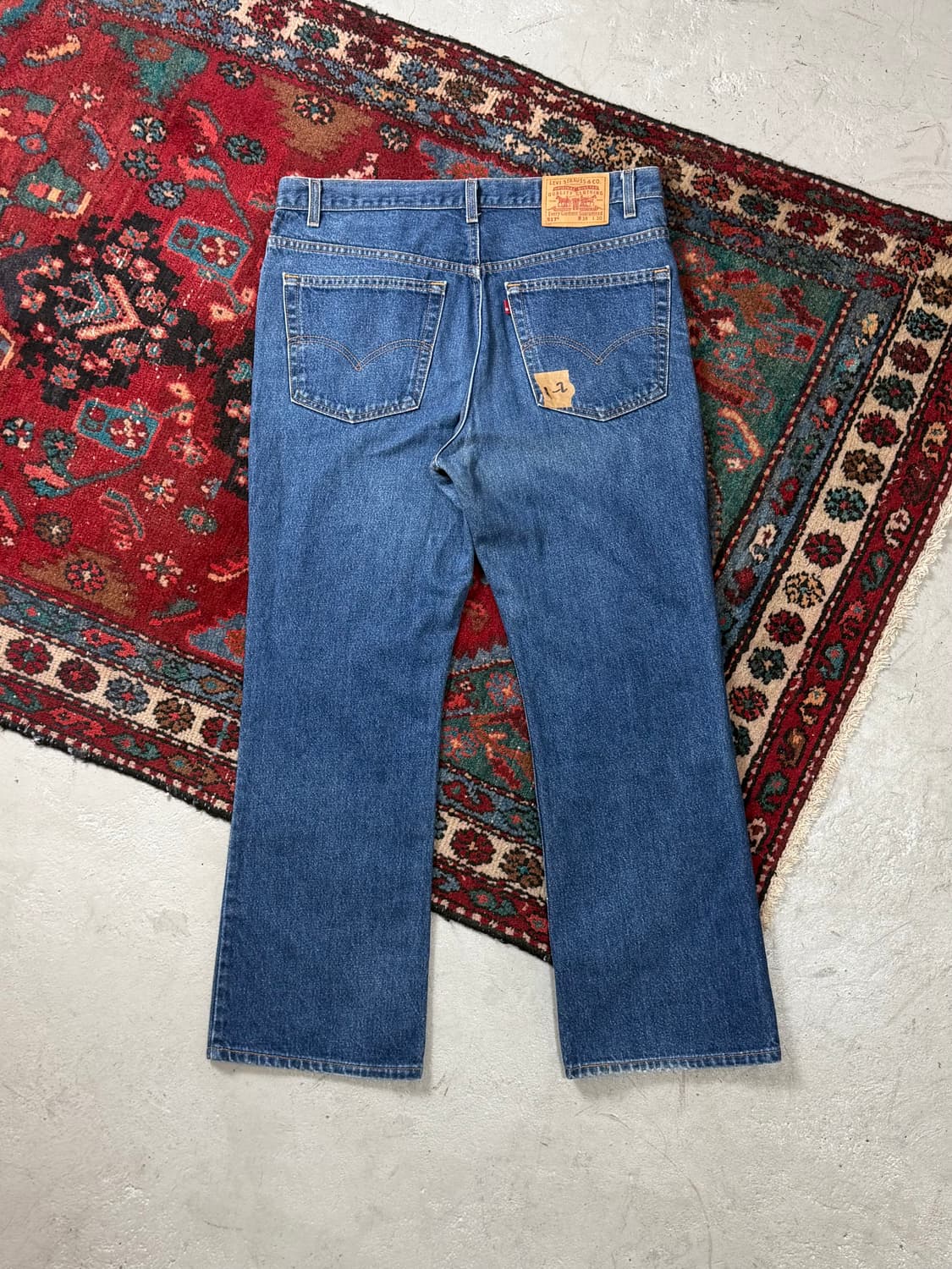 90's USA 빈티지 리바이스 517 부츠컷 플레어진 상품이미지4