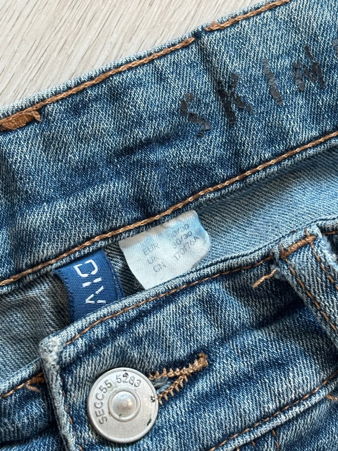 H&M 바이커 데님진 블루 상품이미지3