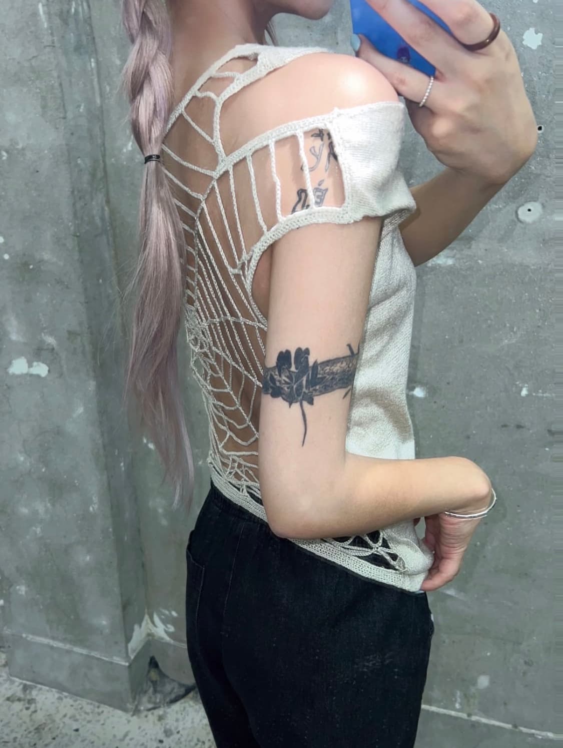 Hysteric Glamour 히스테릭글래머 크로쉐 니트 탑 상품이미지3