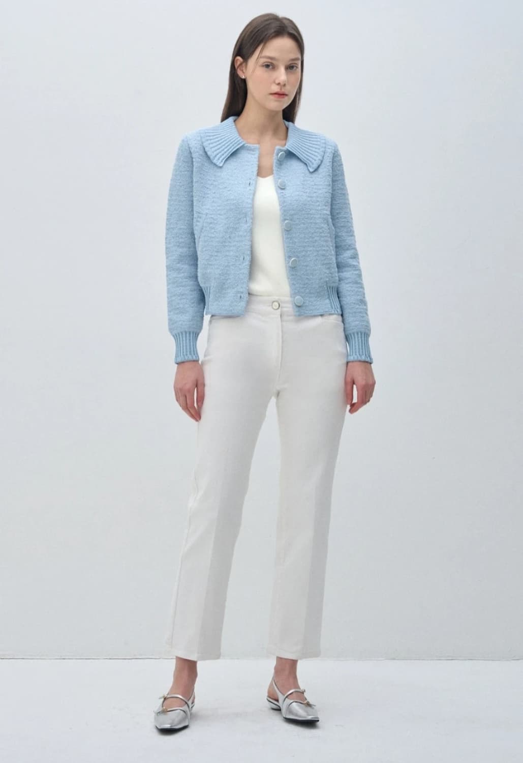 한섬 마인 레더 투 스트랩 슬링백 힐 245 상품이미지1