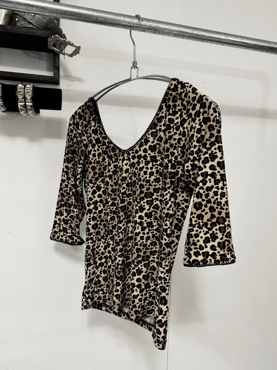 Leopard three-quarter sleeve 상품이미지2
