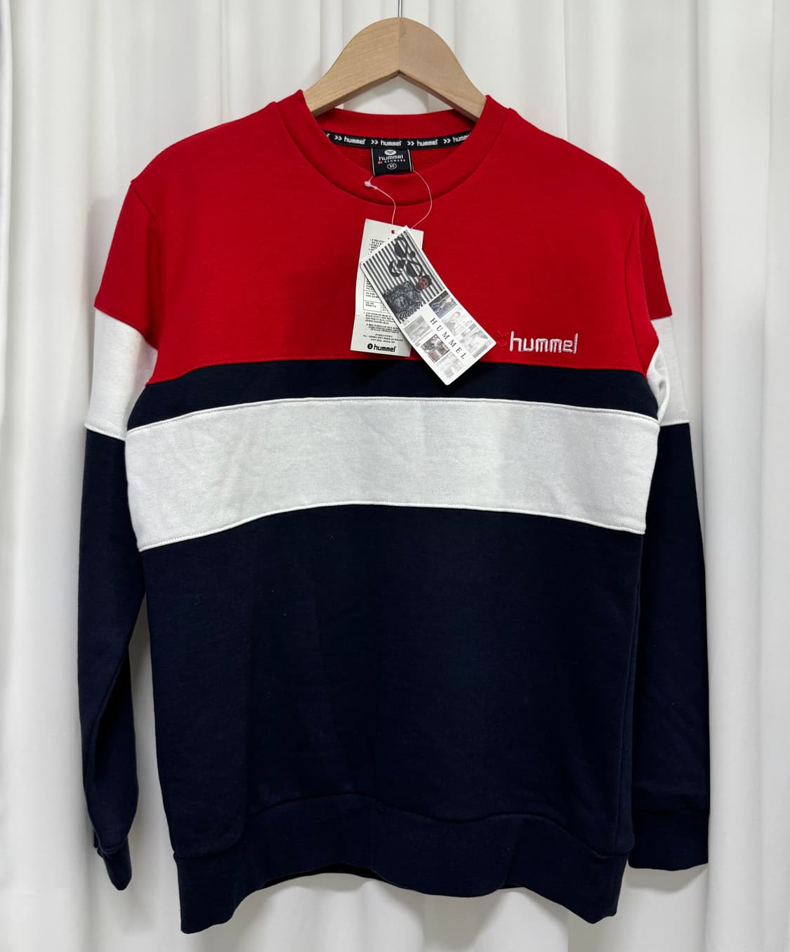 [새상품] 험멜 컬러블록 맨투맨 상품이미지1