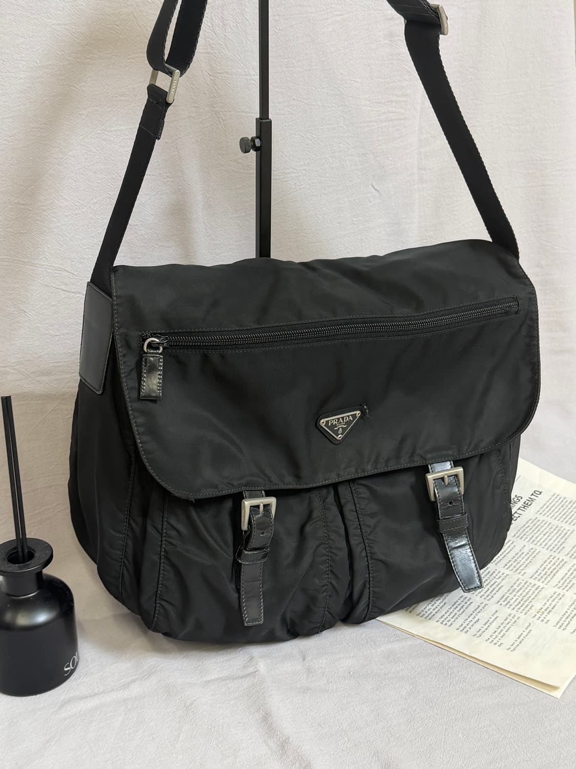 프라다 테수토 포코노 나일론 투포켓 메신저백 상품이미지4