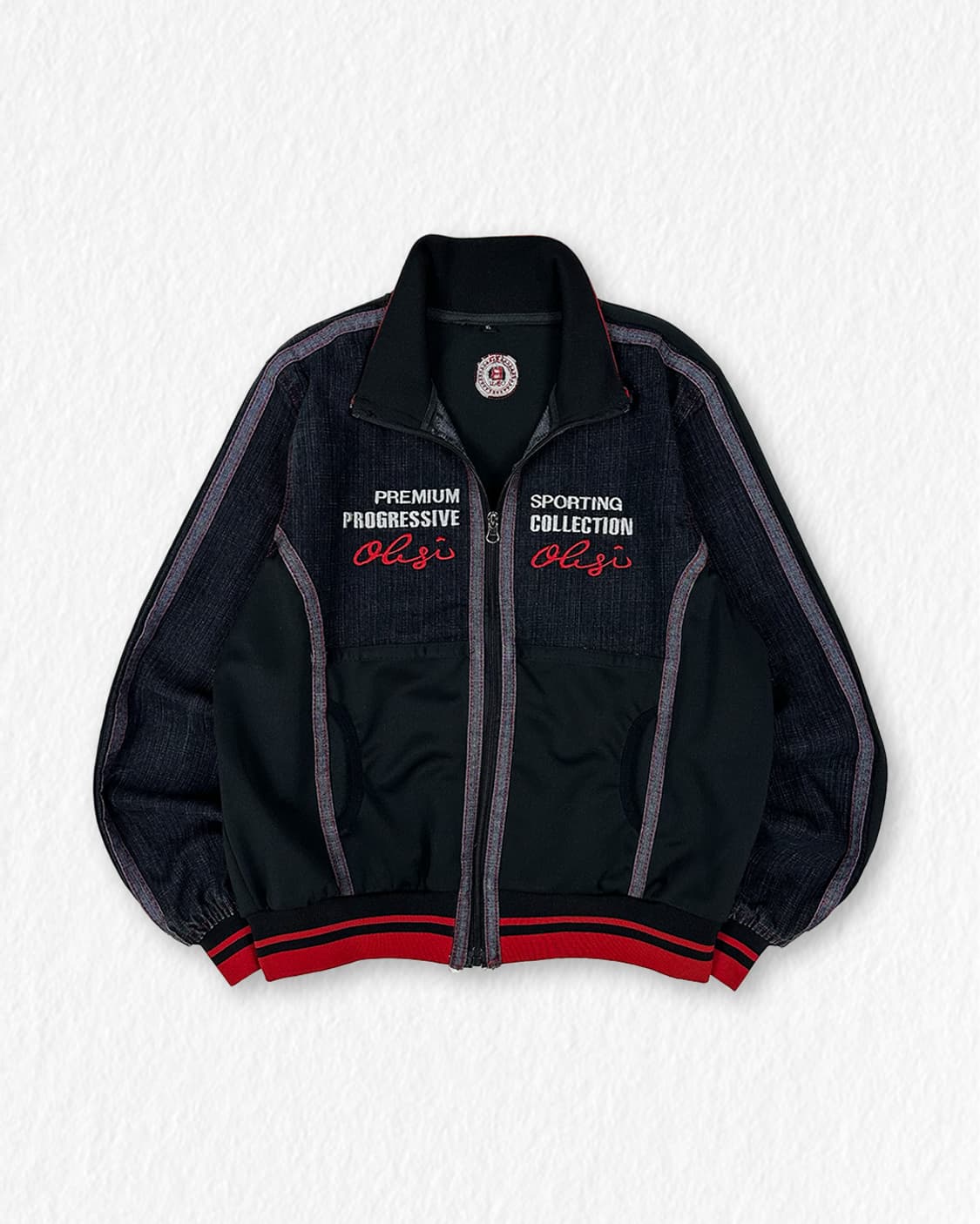 OBGI 데님 배색 자켓 상품이미지1