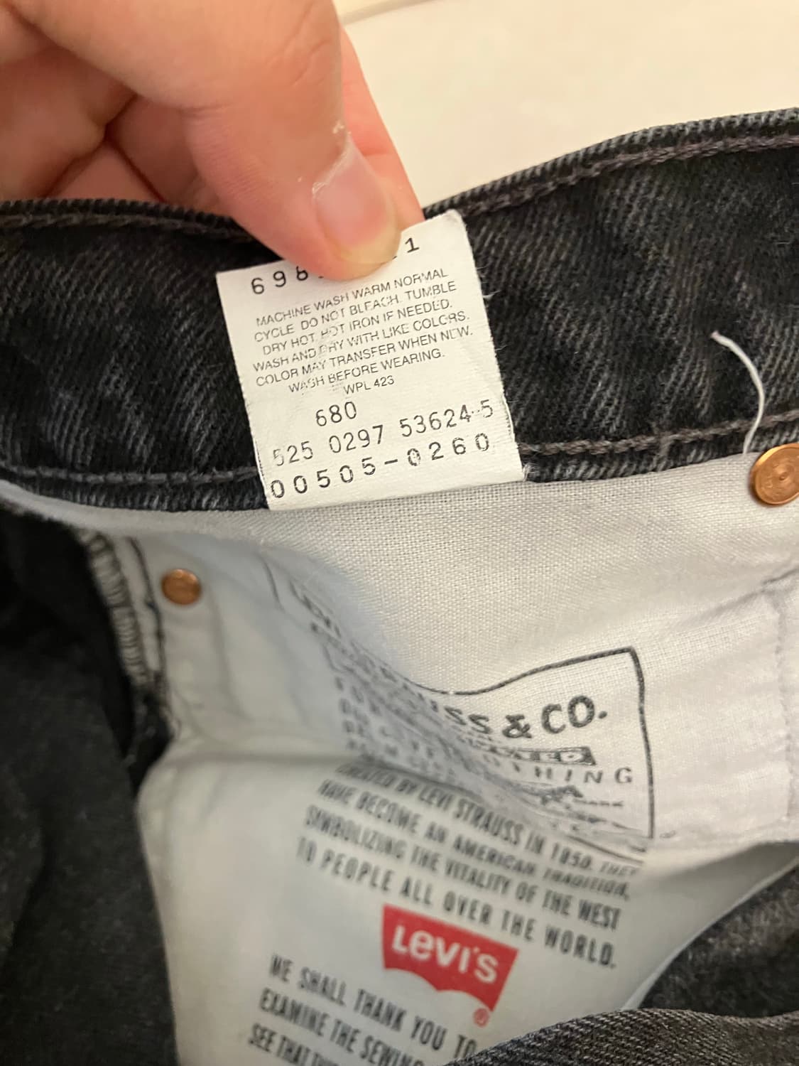 90s Levi’s black 505 (USA) 상품이미지10