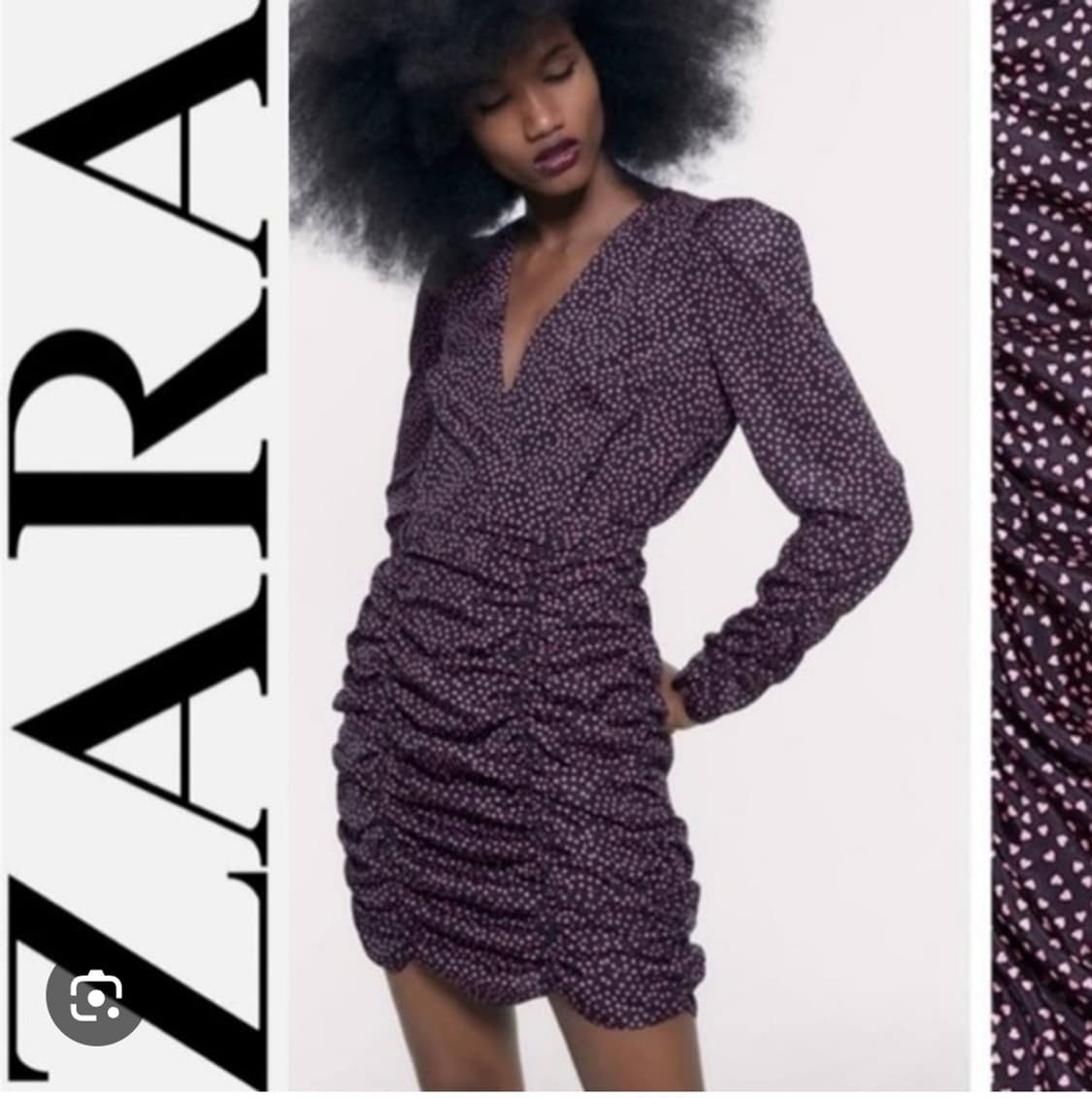 L) ZARA 셔링 미니 원피스 / ruched mini dress  상품이미지1