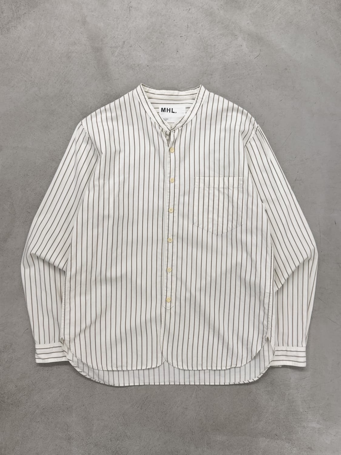 마가렛호웰 스트라이프 헨리넥 셔츠 상품이미지1