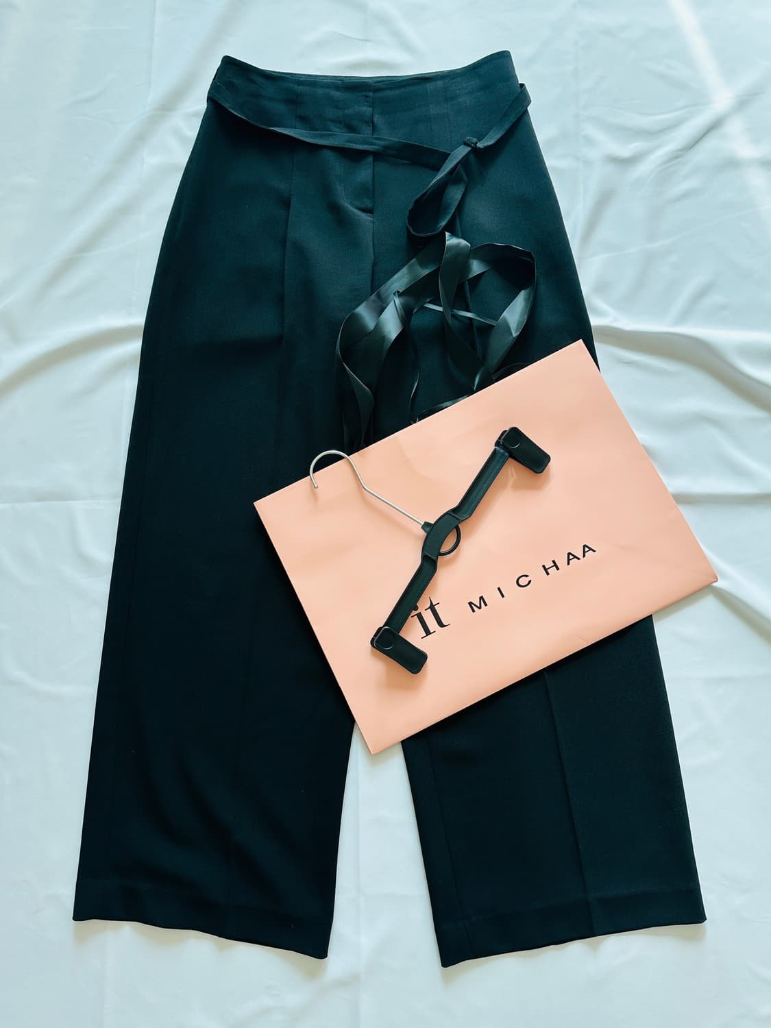 잇미샤 원턱 와이드 팬츠 블랙 55 상품이미지9