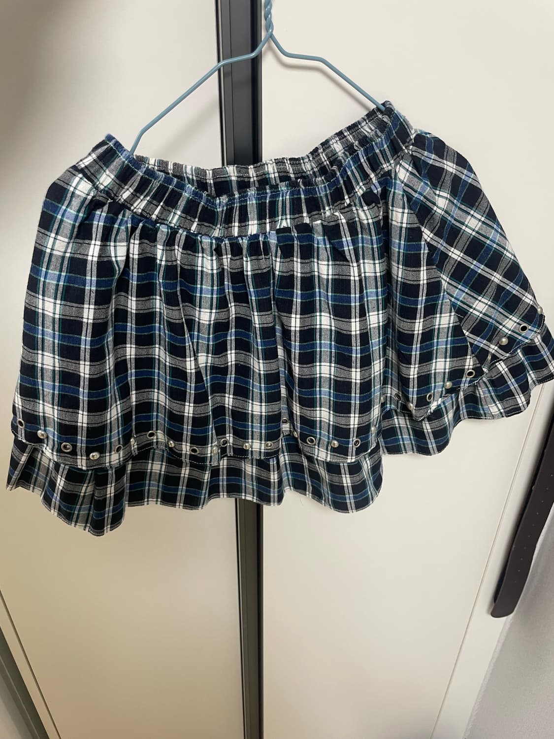 PLZPROJECT 플리즈프로젝트 스터드 프릴 스커트 체크 상품이미지2