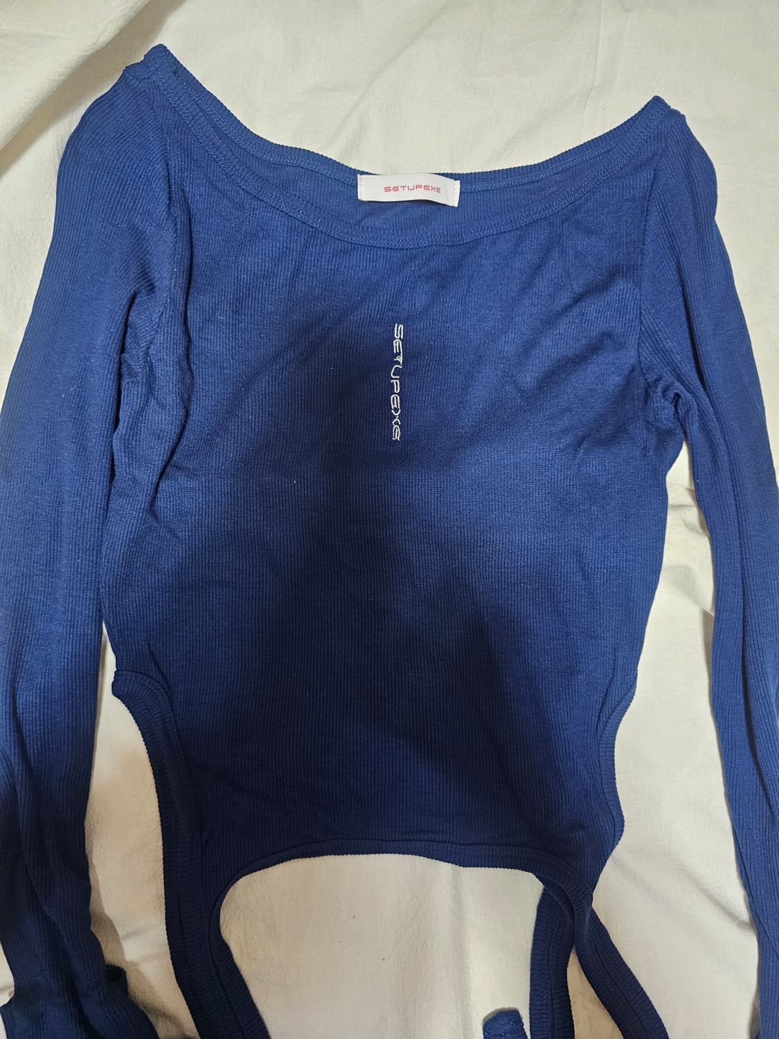 셋업이엑스이 보트넥 가터 핸드워머 티셔츠 상품이미지3