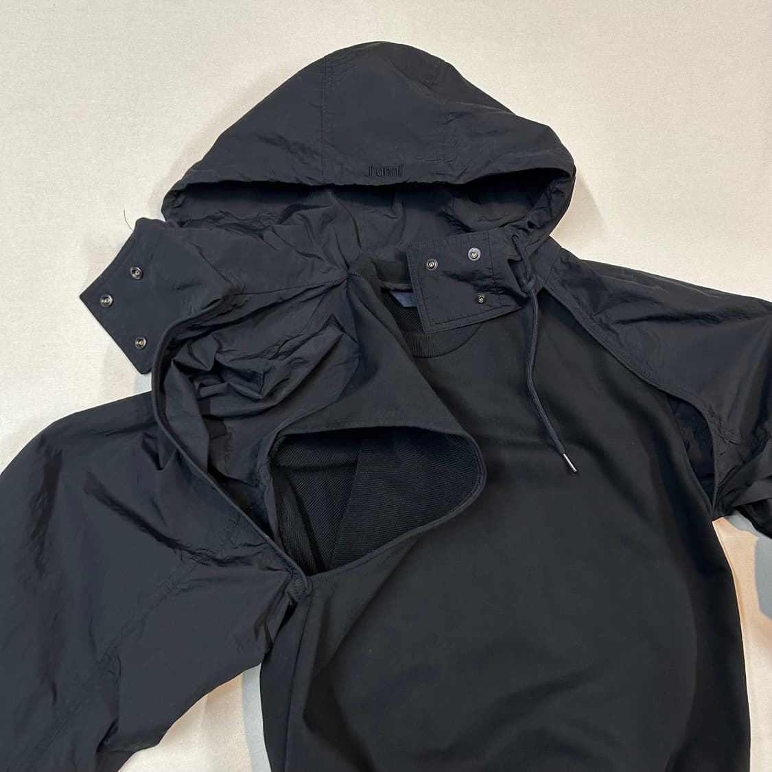 36) 준지 Juun.J 모크 넥 후디 블랙 상품이미지3