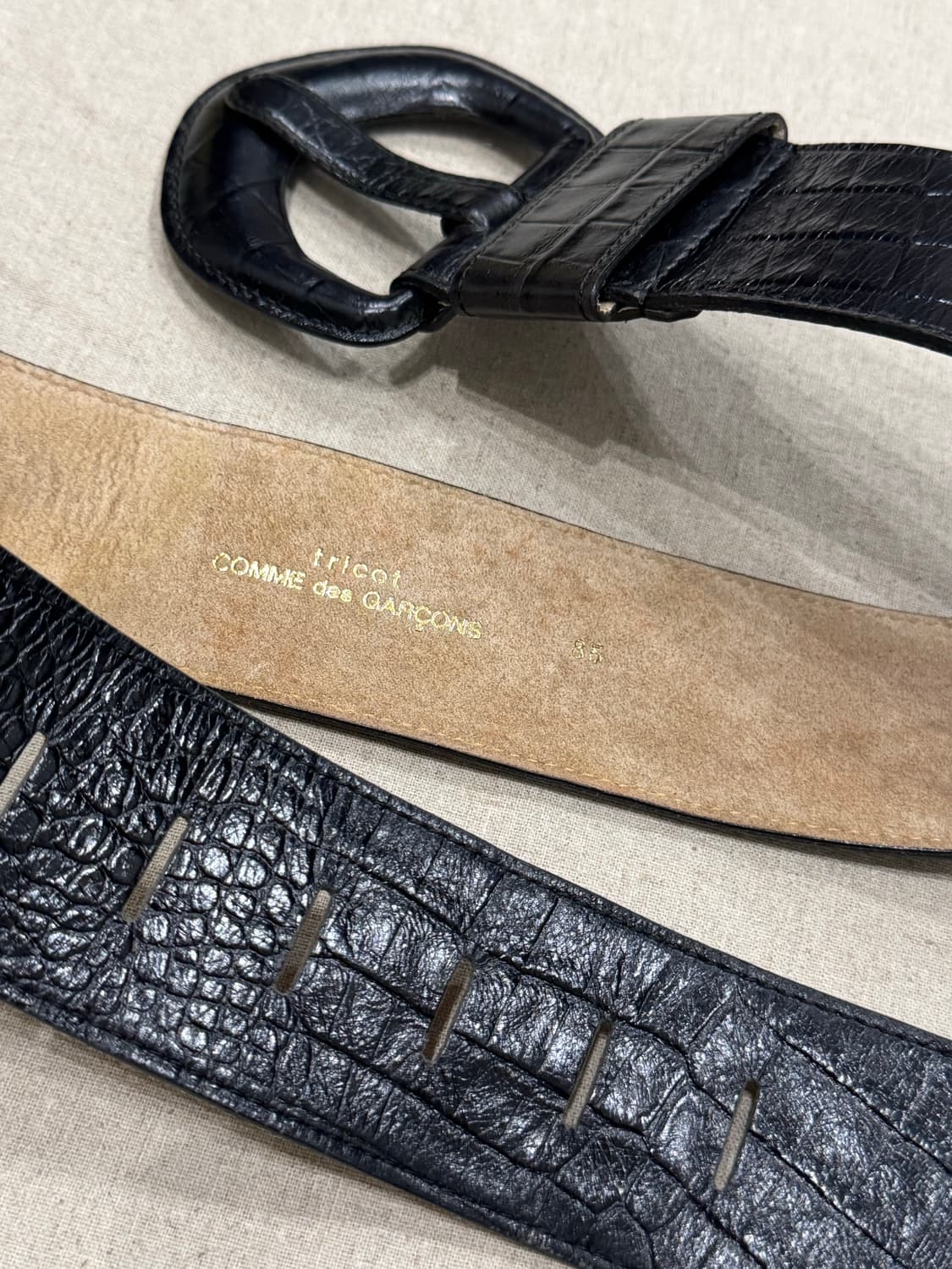 꼼데가르송 크로커타일 웨이스트 벨트 상품이미지4