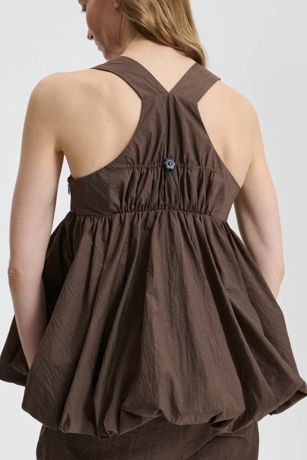 [8]세실리에 반센 BEA 버클 퍼프 블라우스/브라운 상품이미지7